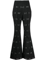 Macgraw pantalon évasé Circa 72 à motif en jacquard - Noir