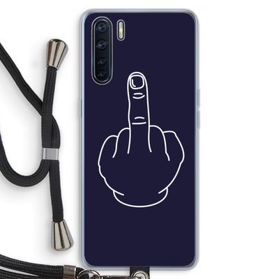F**k U: Oppo A91 Transparant Hoesje met koord