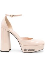 Love Moschino logo-sole 125mm platform pumps - Rose - thumbnail