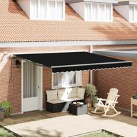 Automatische Intrekbare Luifel met LED Zwart 400x350 cm