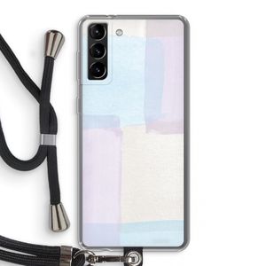 Square pastel: Samsung Galaxy S21 Plus Transparant Hoesje met koord