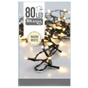 80 kerst led-lampjes warm wit voor buiten   -