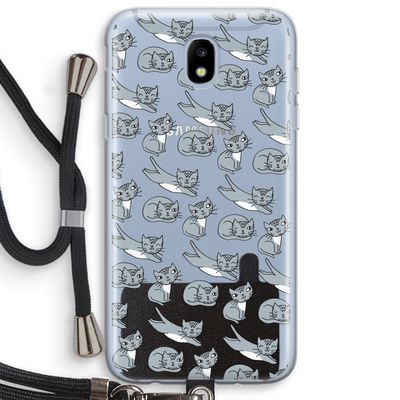 Poezen: Samsung Galaxy J5 (2017) Transparant Hoesje met koord