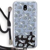 Poezen: Samsung Galaxy J5 (2017) Transparant Hoesje met koord
