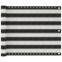 Balkonscherm HDPE 75x400 cm antraciet en wit