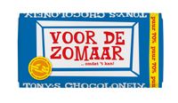 Chocolade Tony&apos;s Chocolonely reep 180gr puur "Zomaar" - thumbnail