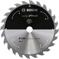 Bosch Accessories Bosch 2608837704 Hardmetaal-cirkelzaagblad 190 x 20 mm Aantal tanden: 24 1 stuk(s) - thumbnail