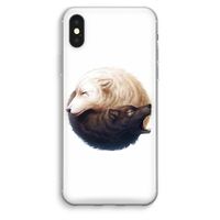 Yin Yang Wolves: iPhone XS Max Transparant Hoesje