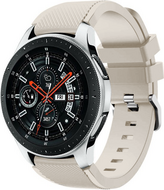 Siliconen sportbandje - Beige - Geschikt voor Samsung Galaxy Watch 3 (45mm) - Galaxy Watch 46mm - Samsung Gear S3 Classic & Frontier - thumbnail