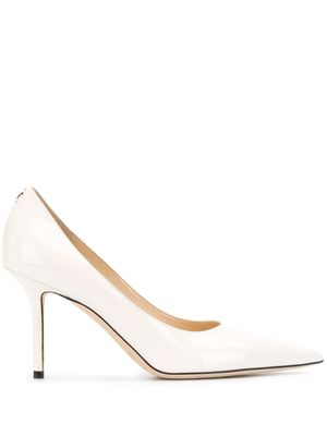 Jimmy Choo escarpins Love 85 mm en cuir verni - Blanc