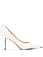 Jimmy Choo escarpins Love 85 mm en cuir verni - Blanc