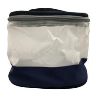 Voorkappers Etui rond blauw/wit met handvat