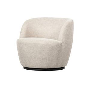 WOOOD Serra Draaifauteuil - Polyester - Off White - 75x70x69