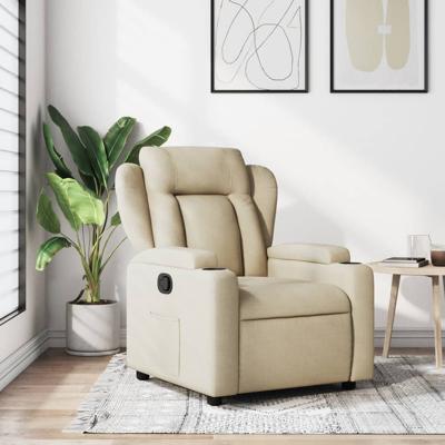 Relaxfauteuil Crme Stof