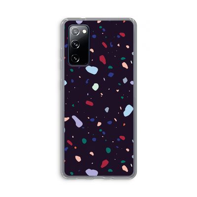 Dark Rounded Terrazzo: Samsung Galaxy S20 FE / S20 FE 5G Transparant Hoesje