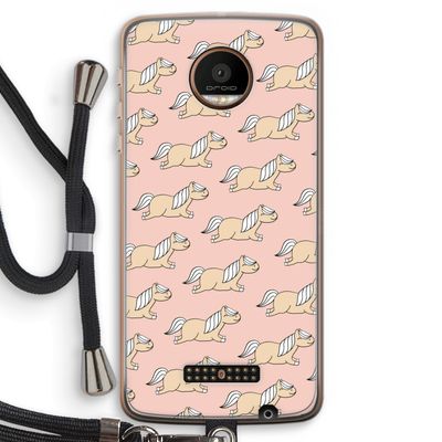 Ponys: Motorola Moto Z Force Transparant Hoesje met koord