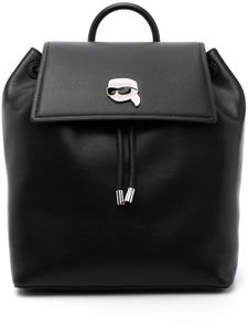 Karl Lagerfeld sac à dos Ikon Pin en cuir - Noir