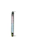 Kozijnthermometer metaal 20x2,5x2,5cm - Nature