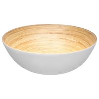 Secret de Gourmet - Slakom/serveer schaal- Bamboe - Wit - D30 cm   -