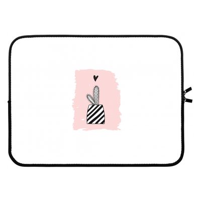Zwart-wit cactus: Laptop sleeve 15 inch