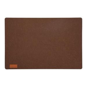 Placemats/onderleggers voor op tafel - bruin - 30 x 45 cm - met ronde hoeken