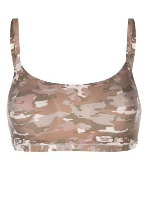 Chantelle soutien-gorge matelassé à motif léopard - Marron
