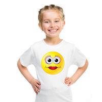 Emoticon diva t-shirt wit kinderen XL (158-164)  -