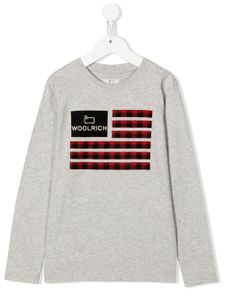 Woolrich Kids t-shirt à logo imprimé - Gris