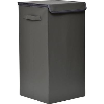 Gebor - Praktische Opvouwbare Wasmand Met Deksel En Handvaten, 60x30x30cm – Grijs – Was Sorteerder – Wasmand –
