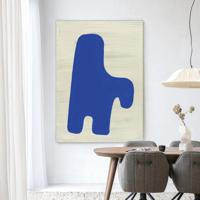 Urban Cotton Wandkleed 'Cobby' 145 x 190cm in Frame - black
