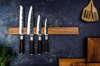 Coltello da cucina - FORGIATO - SEBRA - Acciaio giapponese 440C - Manico in legno di Dalbergia - L 12,5 cm