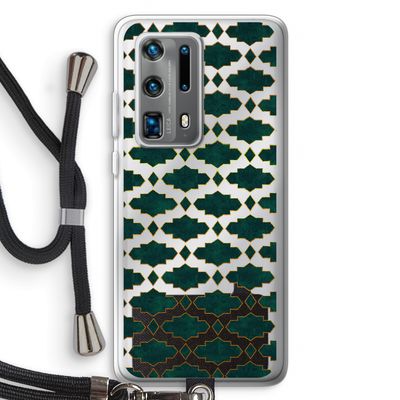 Moroccan tiles: Huawei P40 Pro Plus Transparant Hoesje met koord