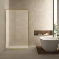 Wiesbaden Square Inloopdouche 120x200 cm - Nano Glas & Messing