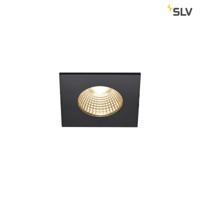 SLV Vierkante inbouwspotPatta 8cm - 7,3w - 1800-3000K zwart - 1002101