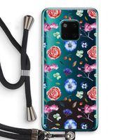 Bloemetjes: Huawei Mate 20 Pro Transparant Hoesje met koord