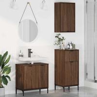 Badkamermeubelset 3 pcs bruin eikenkleur 39.5 x 36 x 88 cm