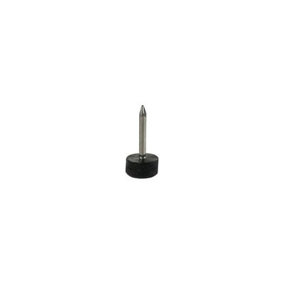 Glijder zwart rond Ø 1 cm en hoogte 0,6 cm van kunststof - 20 stuks