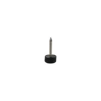 Glijder zwart rond Ø 1 cm en hoogte 0,6 cm van kunststof - 20 stuks