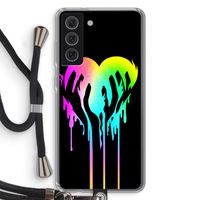 Hold My Heart: Samsung Galaxy S21 FE Transparant Hoesje met koord