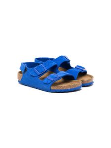 Birkenstock Kids sandales en daim Milano à bride arrière - Bleu