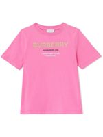 Burberry Kids t-shirt en coton à imprimé Horseferry - Rose