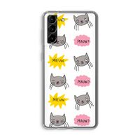Meow: Samsung Galaxy S21 Plus Transparant Hoesje Meow: Samsung Galaxy S21 Plus Transparant Hoesje