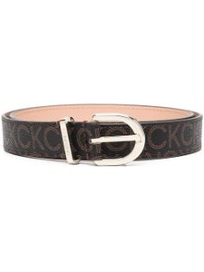 Calvin Klein ceinture à plaque logo - Marron