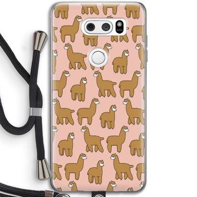 Alpacas: LG V30 Transparant Hoesje met koord
