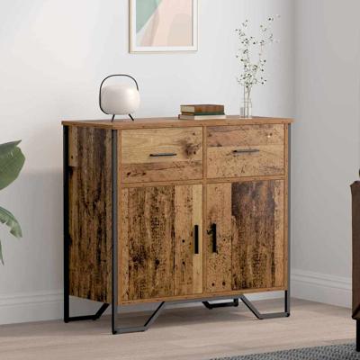 Dressoir met lade Oud hout 79.5 x 35.5 x 74.5 cm Bewerkt hout