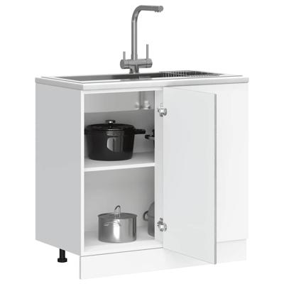 Keuken onderkast Kalmar bewerkt hout grijs sonoma eiken