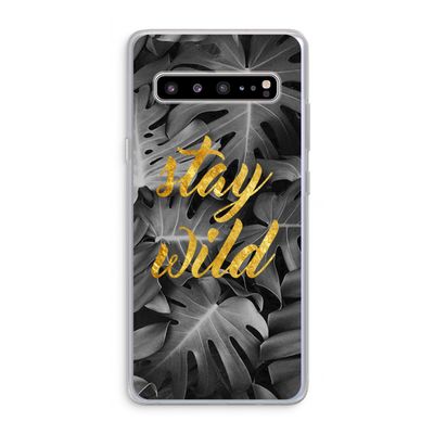 Stay wild: Samsung Galaxy S10 5G Transparant Hoesje