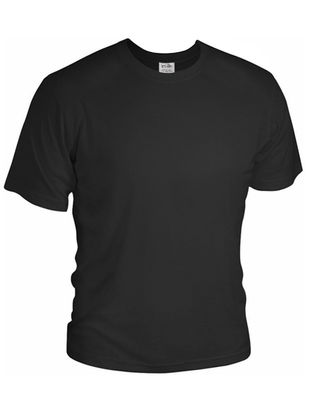 Zijden Heren T-Shirt Rondhals inSilk, Kleur Zwart, Maat Medium