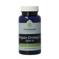 Vegan omega 3 1000 triglyceriden 300 DHA 100 EPA 60 Softgels