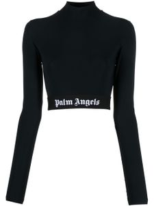 Palm Angels haut crop à bande logo - Noir